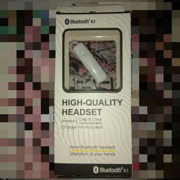 HD全新高清藍芽4.1單邊耳機耳筒 白色 Bluetooth
