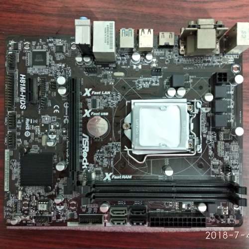 二手 ASROCK H81M-HDS H81 DDR3 USB3 VGA DVI HDMI LGA1150 MATX MB