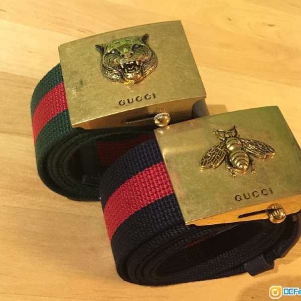 全新 Gucci 男女裝皮帶兩條