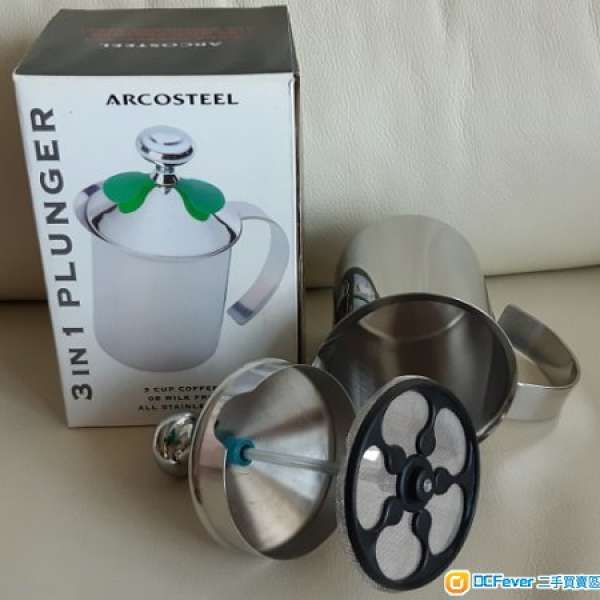 Arcosteel 3 In 1 Plunger 全不銹鋼打泡奶器