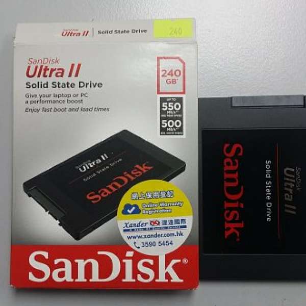 SanDisk Ultra ll 240GB SSD 有單有盒有保 !