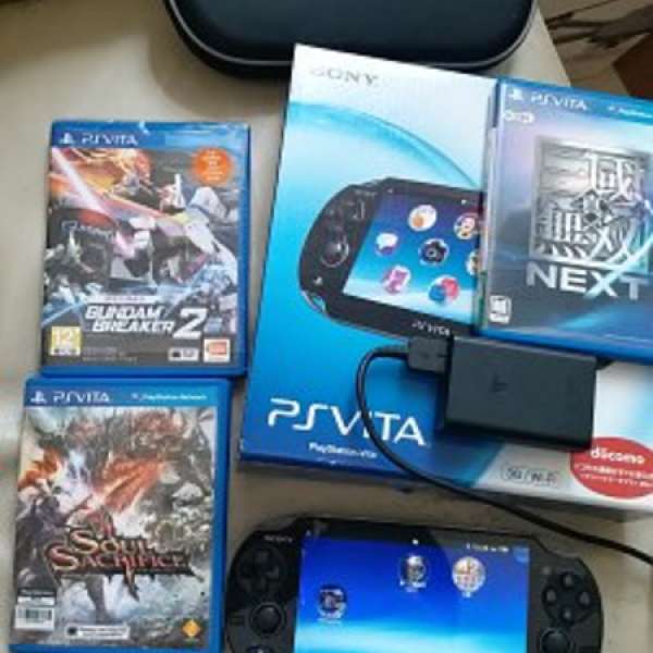 PSVITA 主機全套（3G/WIFI)連3隻games + 1張咭（8GB)