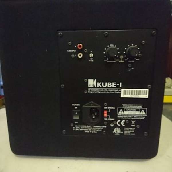 KEF KUBE-1 雙８寸有源低音（不著機）