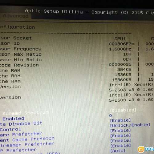超微Supermicro x10drl-i & e5-2603v3 x2 & 16g ddr4