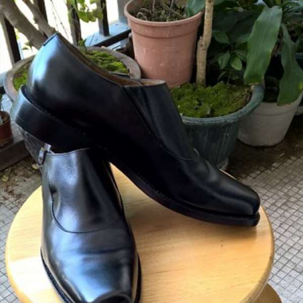 新淨法國 LV Louis Vuitton 頂級 Buckle Shoes 黑色單帶扣男士黑皮鞋