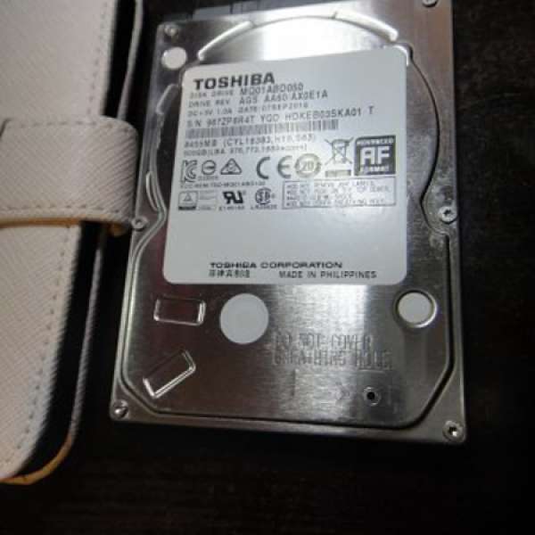 TOSHIBA 500GB 硬碟 2.5吋 在手提電腦拆出(內有window8.1)