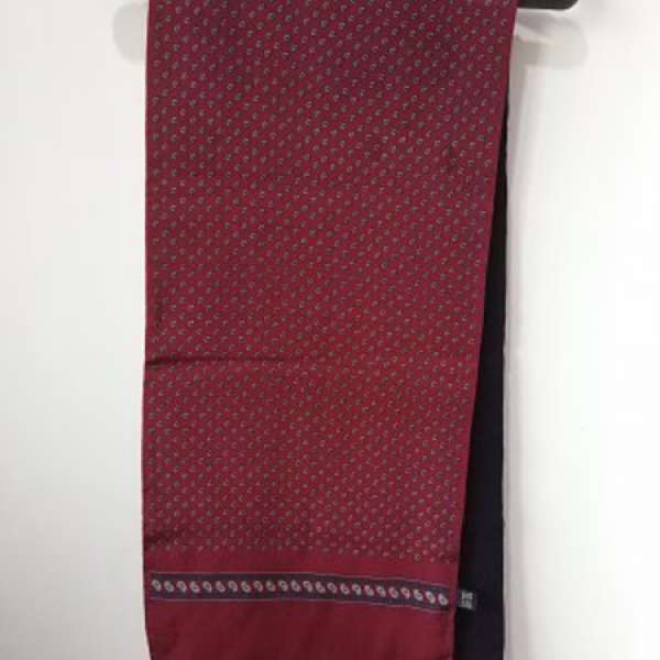 英國製全新男士新年紅羊毛真絲圍巾scarf not DG hermes Lv Gucci Dior prada zegna...