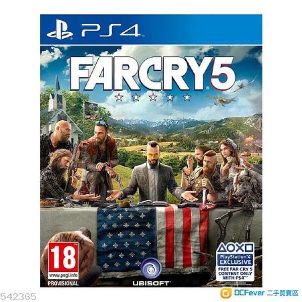 二手 PS4 Far Cry5 極地戰嚎5 中文版