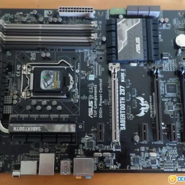 (新淨有保)Asus Sabertooth Z97 M2主板連全新原裝背板(代理保養至2019年11月)