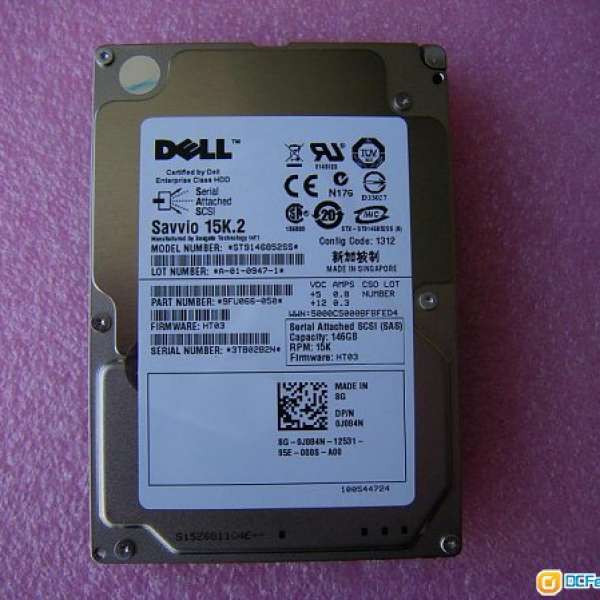 146G SAS 6Gbps 2.5吋 hard disk