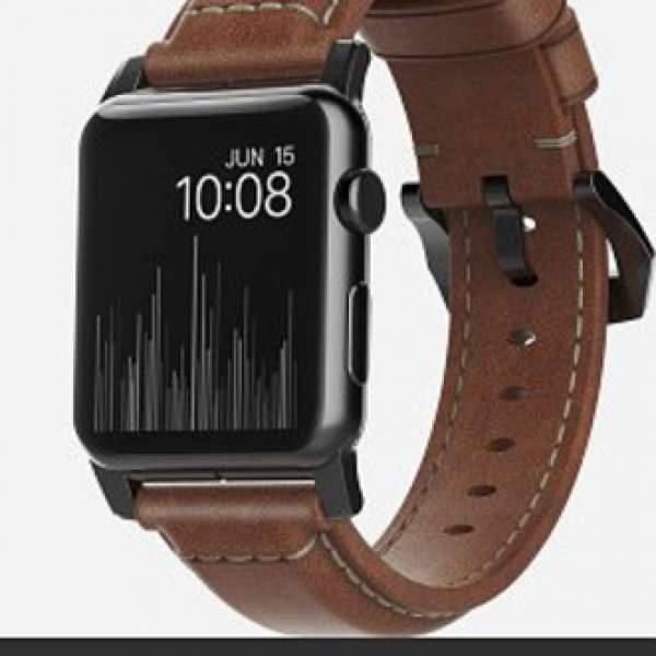 美國Nomad Apple Watch 專用復古高質皮錶帶（黑鋼扣+42mm)