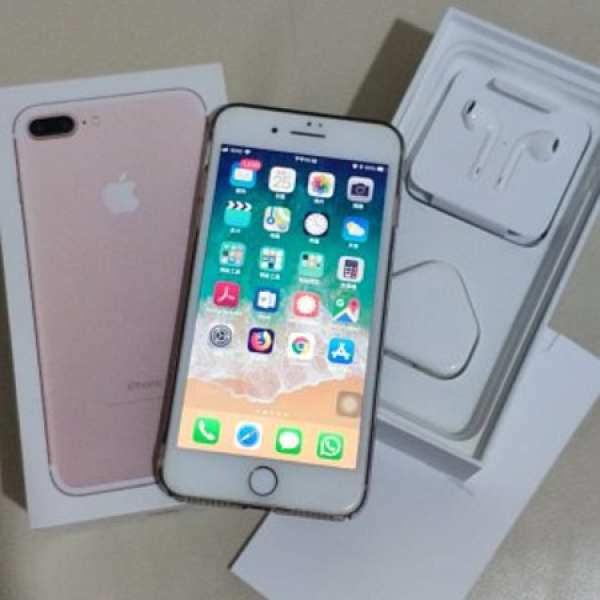 98% iPhone7Plus128GB 粉玫瑰金色 香港行貨購自Apple 已過保養 無維修過 全套有盒齊...