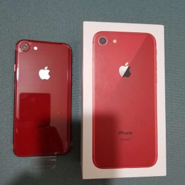 100% 全新 Iphone 8 紅色 64gb 全套有 有無線差電座