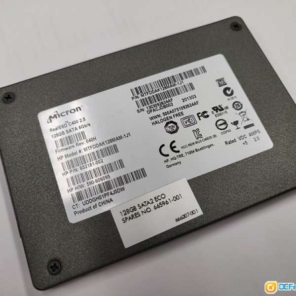 Samsung or Micron 128GB SSD Harddisk