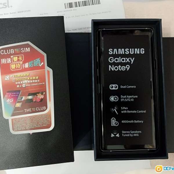 全新Samsung Note 9(SM-N9600) 512gb 紫色 香港行貨  全套  有CSL單 一年保養 剛左c...