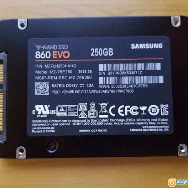 Samsung 860 EVO SATA SSD 256GB