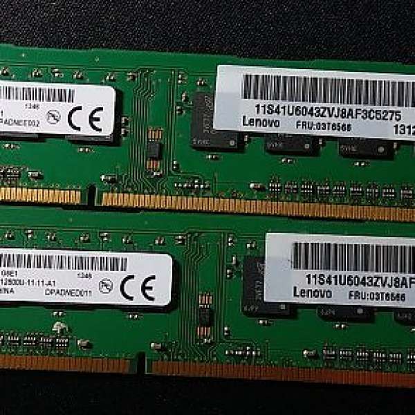 Micron DDR3 1600 4GB X 2 單面