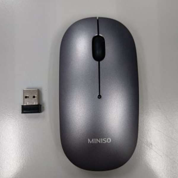 全新Miniso灰銀色mouse