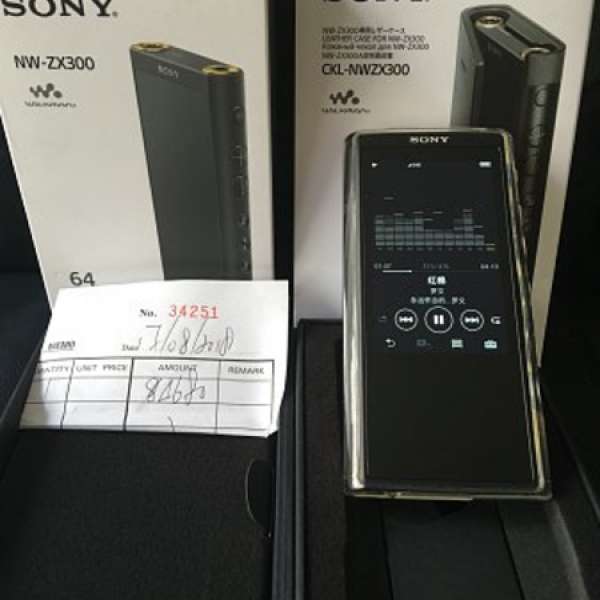 Sony ZX300 DAP仍有14個月原廠保養, 一個透明套, 1個原廠皮套(未用過, 廠商話值$4X...