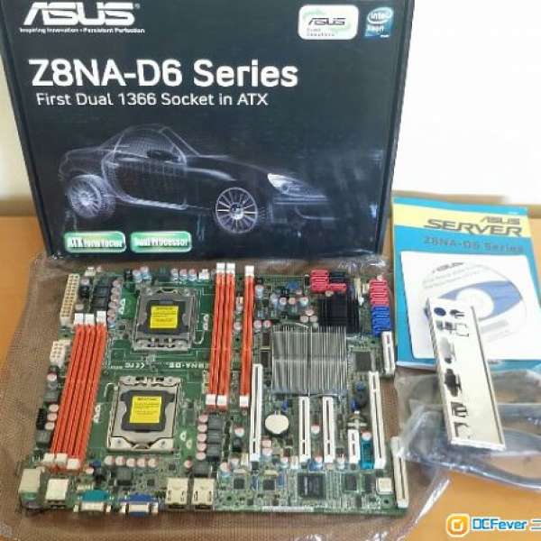 (貨尾全新盒裝) ASUS LGA1366雙路ATX底板Z8NA-D6連背板  (齊全新配件)