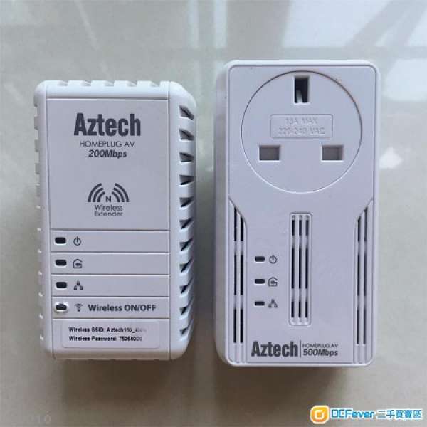 HL117EP Aztech HomePlug AV 500Mbps + HL110EW HomePlug AV 200Mbps
