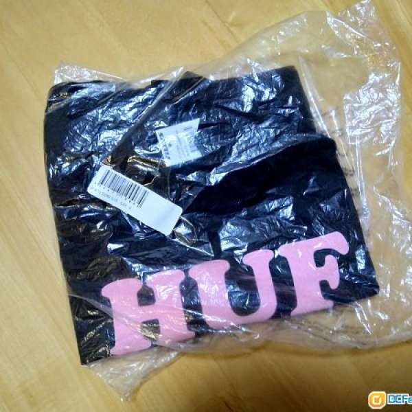 全新 HUF Cooper Flock Tee 黑色 粉紅Logo T-shirt 美國M碼