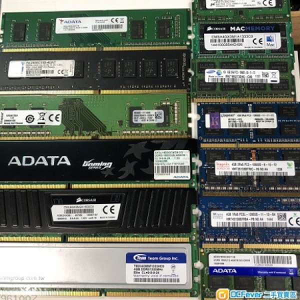 多款牌子 DDR3 DDR4 2G 4G Ram Notebook or Desktop 可批發