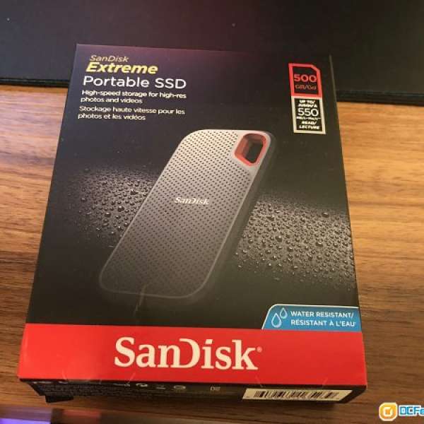 全新水貨SANDISK EXTREME PORTABLE 防水防撞 SSD 500GB
