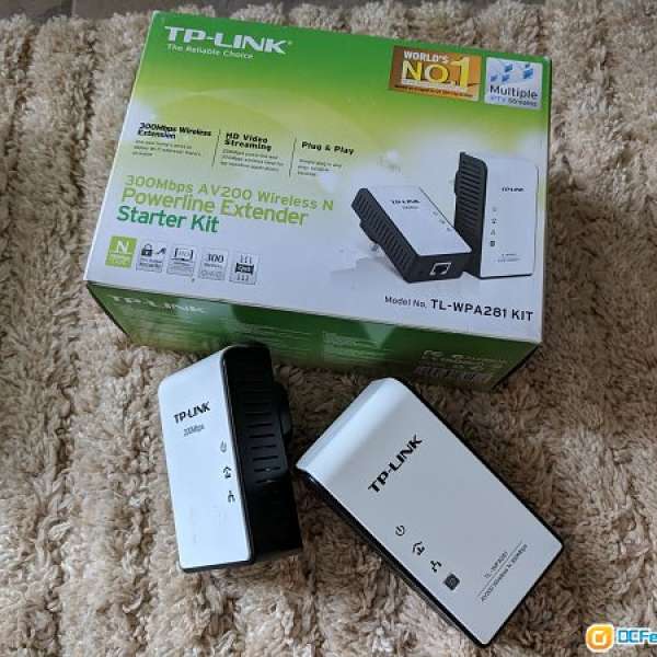 TP-Link TL-WPA281 kit 300Mbps AV200 Powerline Wifi Adapter / Homeplug
