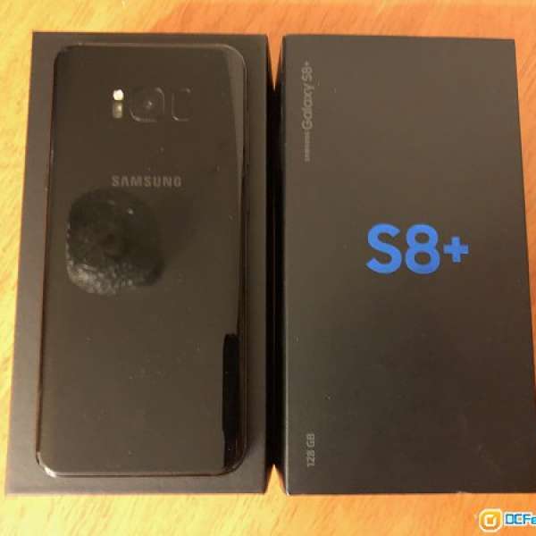 99.9% new Samsung galaxy s8+ 128G 黑色全套行貨