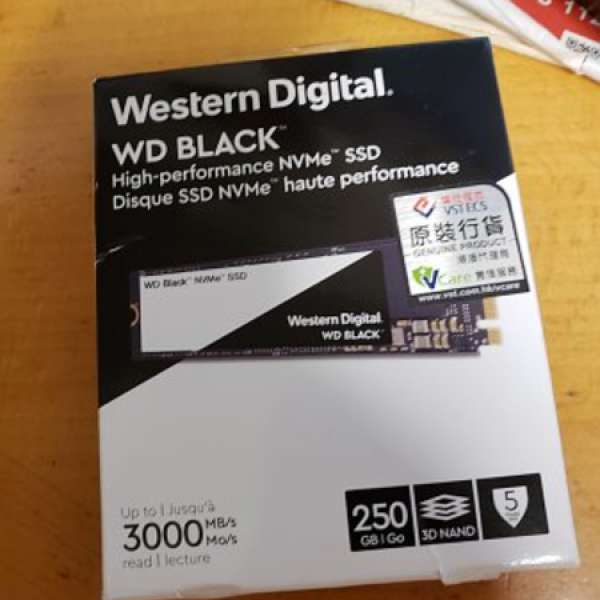 Western Digital WD Black NVMe SSD 250gb