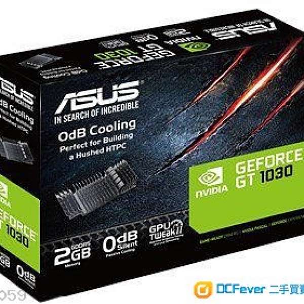 99% New Asus GT 1030 LP 顯示卡 (無風扇靜音版)