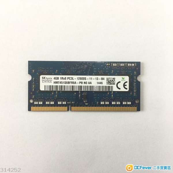 4GB DDR3 1600 laptop Ram - SK Hynix
