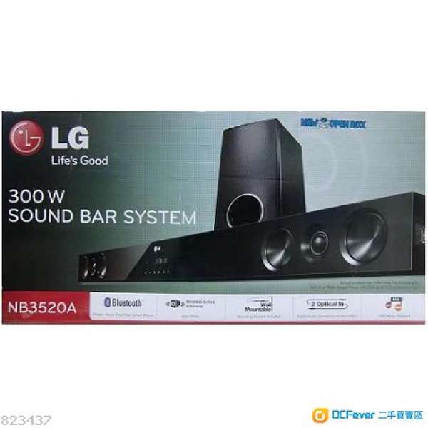 LG NB3520A Sound Bar with Wireless Solid Bass Subwoofer