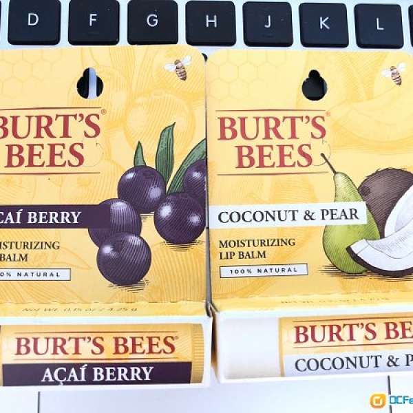 Burt's Bees 潤唇膏 抗氧 紫莓 & 椰子香梨 açaí berry coconut & pear