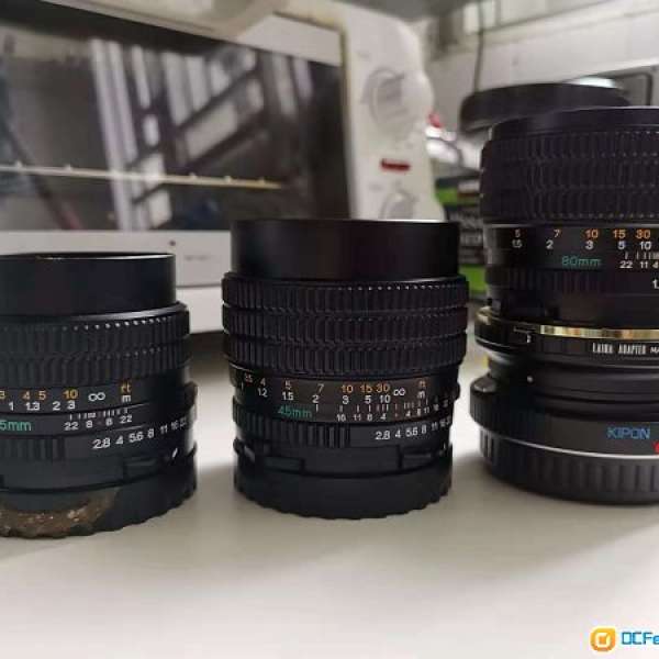 FS: Mamiya 80mm F1.9N, 45mm F2.8N, 55mm F2.8N