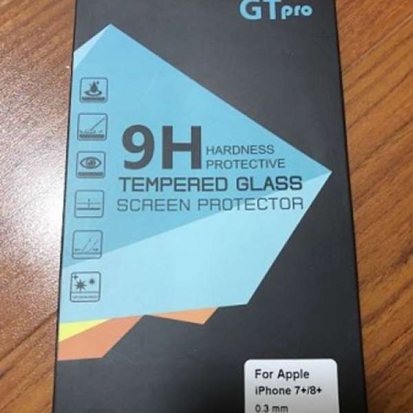 (IPHONE 7+/8+) 全新GTpro Tempered Glass Screen Protector 9H玻璃貼
