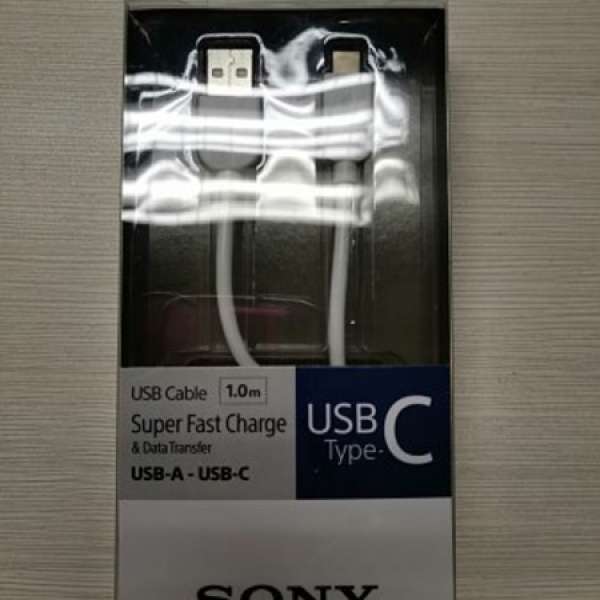 全新CP-AC100 Sony 1m Type C 3A USB Cable Super Fast Charger快叉