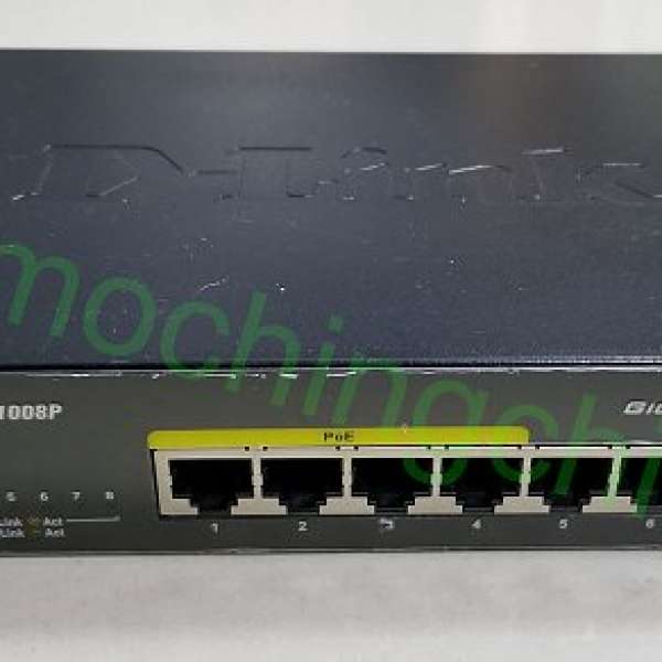 【二手】D-Link 8-Port Switch DGS-1008P 10/100/1000 Mb 網路交換器 Network