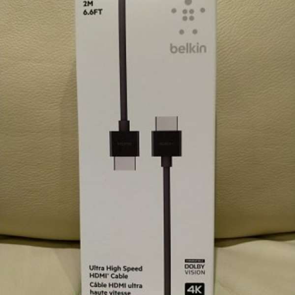 [全新] Belkin Ultra High Speed 4K HDMI 連接線 (2 米)
