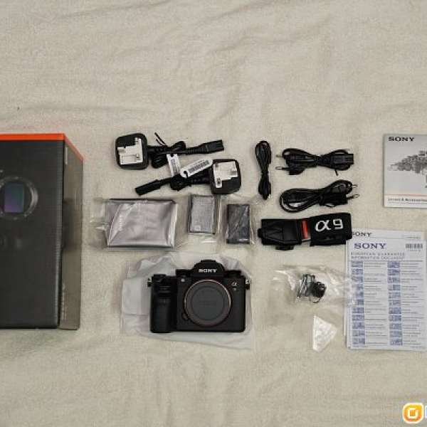 SONY A9 CAMERA BODY WITH ALL ACCESSORIES