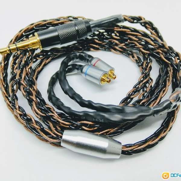 8股古銅黑單晶銅混編耳機線 mmcx插針 適合 UE900 SHURE TRN FENDER XBA SENNHEISER