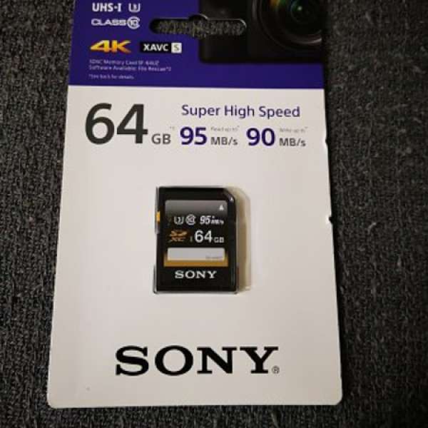 64GB sd card Sony online shop買 全新 有單 SF-64UZ/T2_ET4 岩4K video