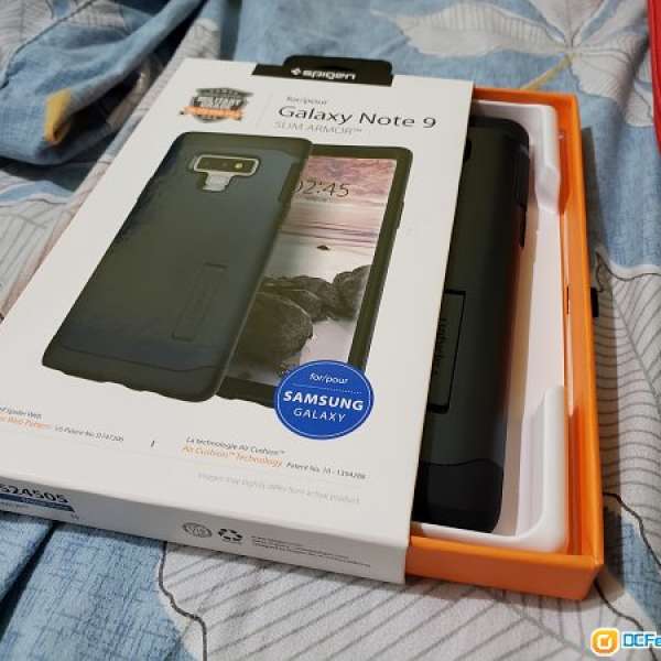 平放激新淨spigen note 9 slim armor 深藍色 防撞防跌 100hkd