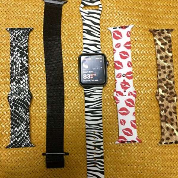 Apple Watch Series black 2 Nike 42mm 黑色 gps 手錶 錶帶 gray