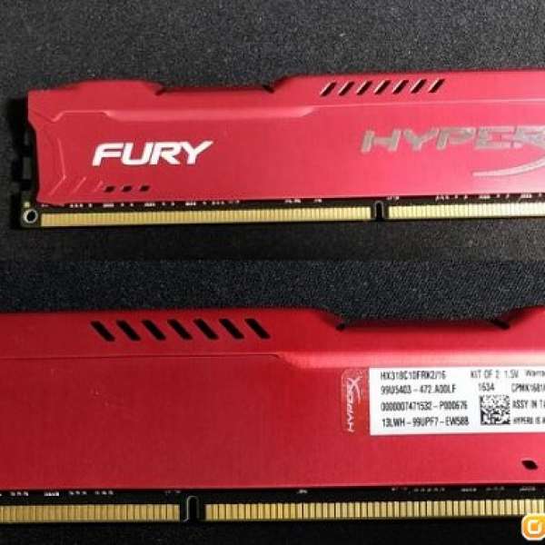 Kingston Fury HyperX DDR3-1866Mhz 8GB RAM 原廠保養