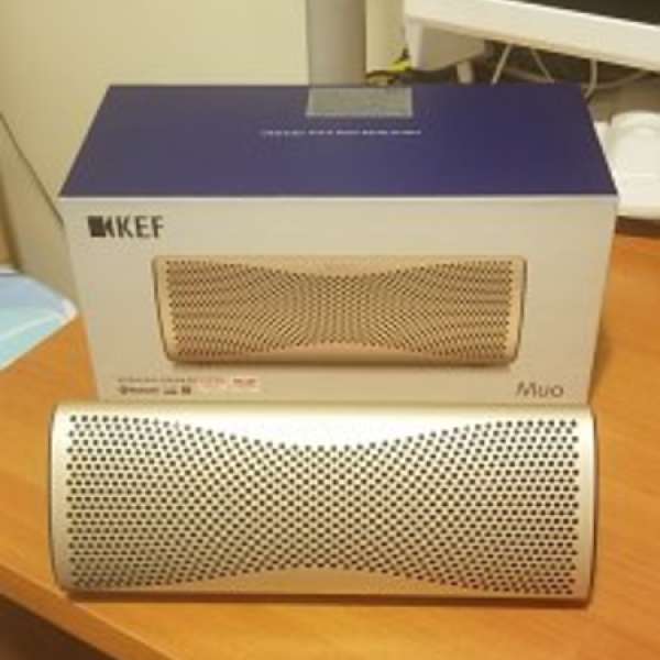KEF MUO Gold bluetooth speaker