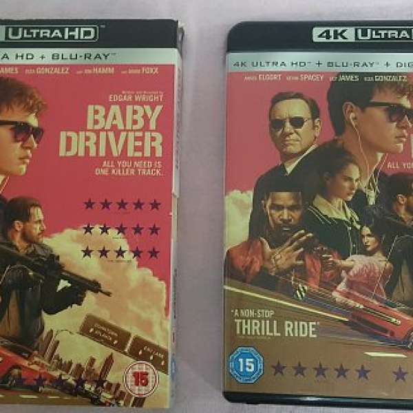 BABY DRIVER 4k + bluray，9成新 中文字幕