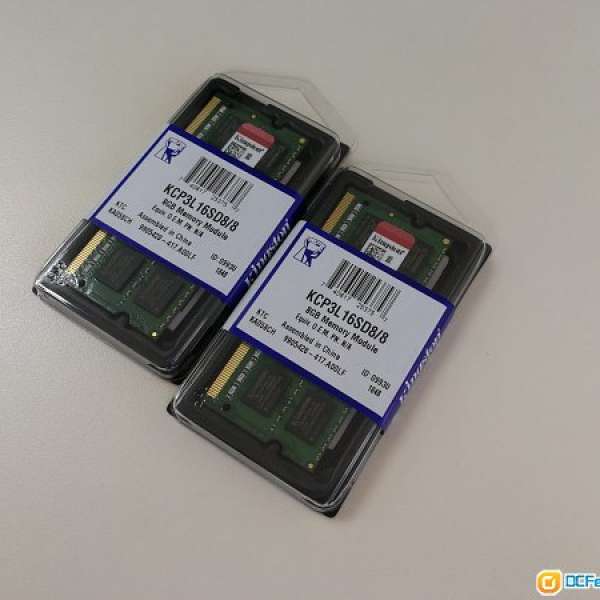 kingston ddr3-1600 8gb 1.35v Laptop Notebook x 2