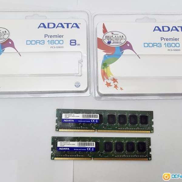 ADATA DDR3 1600 8GB Ram x2